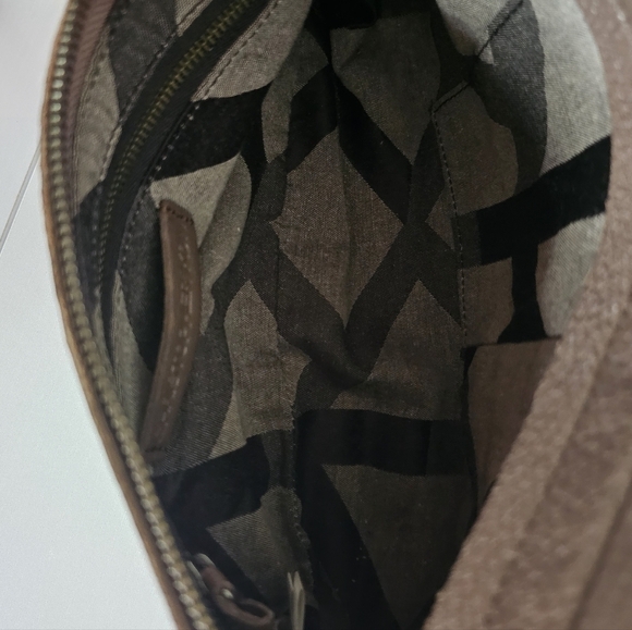 Christopher Kon Brown Leather Studded Double Strap Crossbody/Clutch Bag - Picture 12 of 15